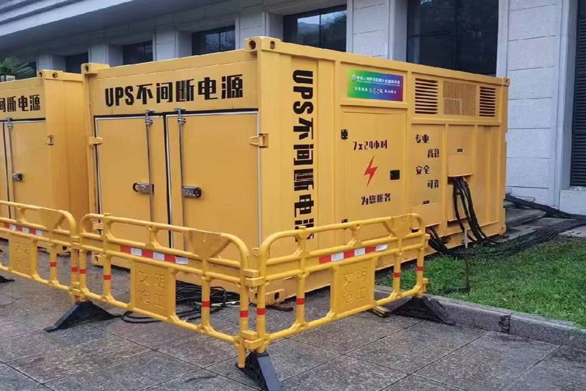 绍兴发电机租赁施工现场