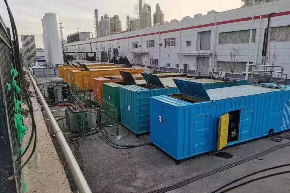 绍兴发电机租赁施工现场